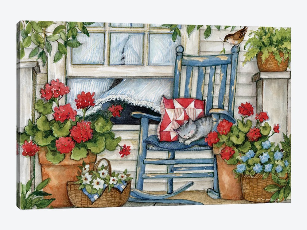 Porch Rocking Chair by Susan Winget 1-piece Canvas Art Print