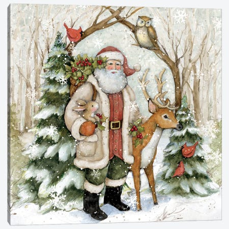 Santa With Arch Canvas Print #SWG184} by Susan Winget Canvas Art Print