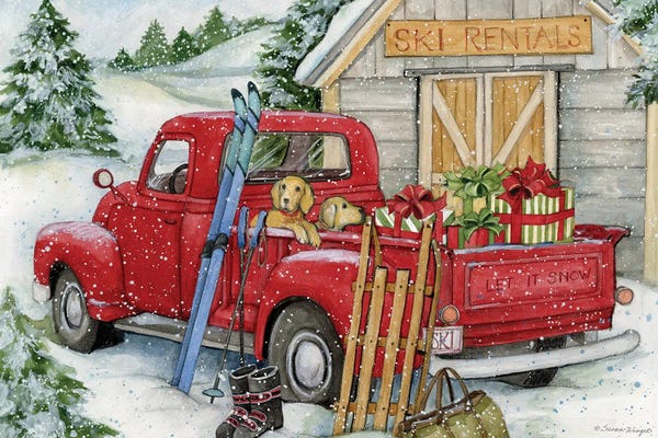 Susan Winget: Ski Truck by Susan Winget
