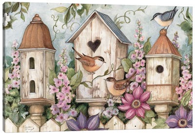 Spring Birdhouse I Canvas Art Print - Gardening Art