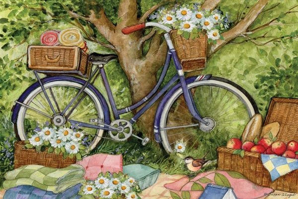 Susan Winget: Bike Picnic by Susan Winget