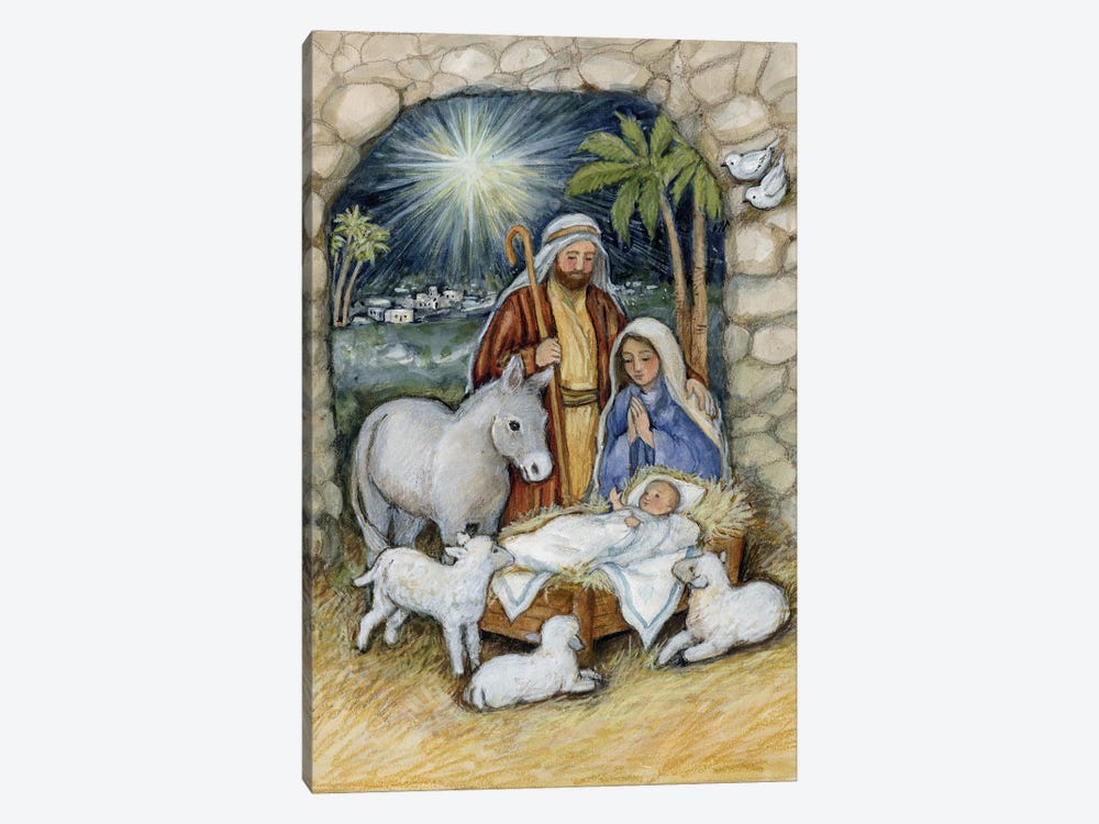 Stone Nativity by Susan Winget 1-piece Canvas Art Print