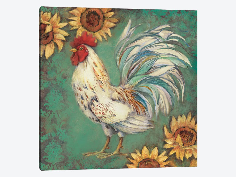 Sunflower Rooster I by Susan Winget 1-piece Canvas Wall Art
