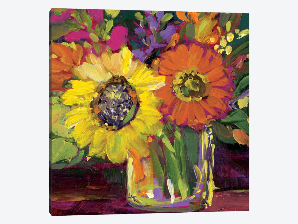 Sunflower Vase by Susan Winget 1-piece Canvas Wall Art