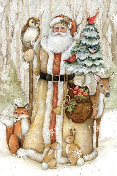 Large Art for Living Room - Canvas Prints: Tall Santa by Susan Winget