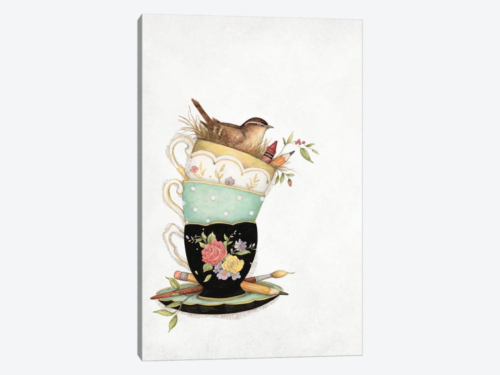 Teacup Stacks 1 Icon by Susan Winget 1-piece Canvas Art Print