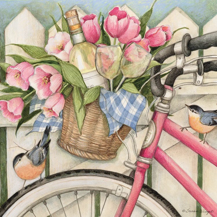 Bike With Flowers by Susan Winget wall art