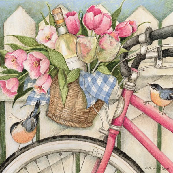 Susan Winget: Bike With Flowers by Susan Winget