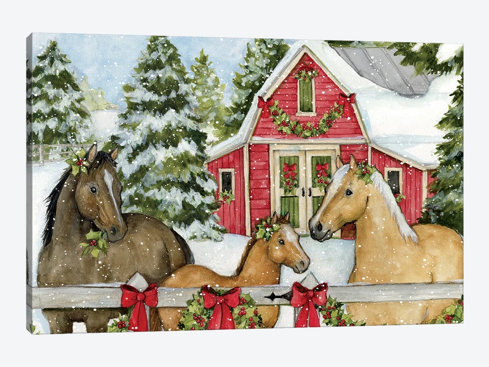 Three Horses-Horizontal by Susan Winget 1-piece Canvas Artwork