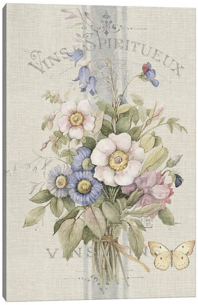 Vintage Bouquet Panel Canvas Art Print - Susan Winget
