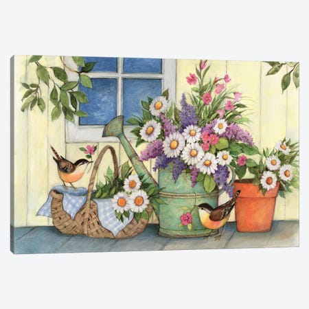 Watering Can Canvas Print #SWG224} by Susan Winget Canvas Art