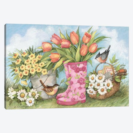 Wellies Canvas Print #SWG226} by Susan Winget Canvas Art