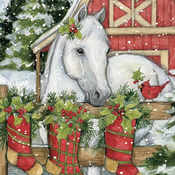 Christmas Animals: White Horse by Susan Winget