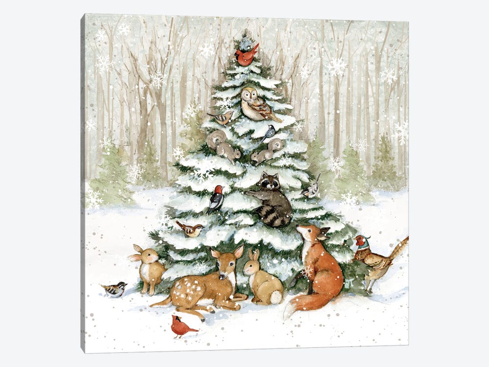 Wood Land Animals Tree Art Print by Susan Winget | iCanvas