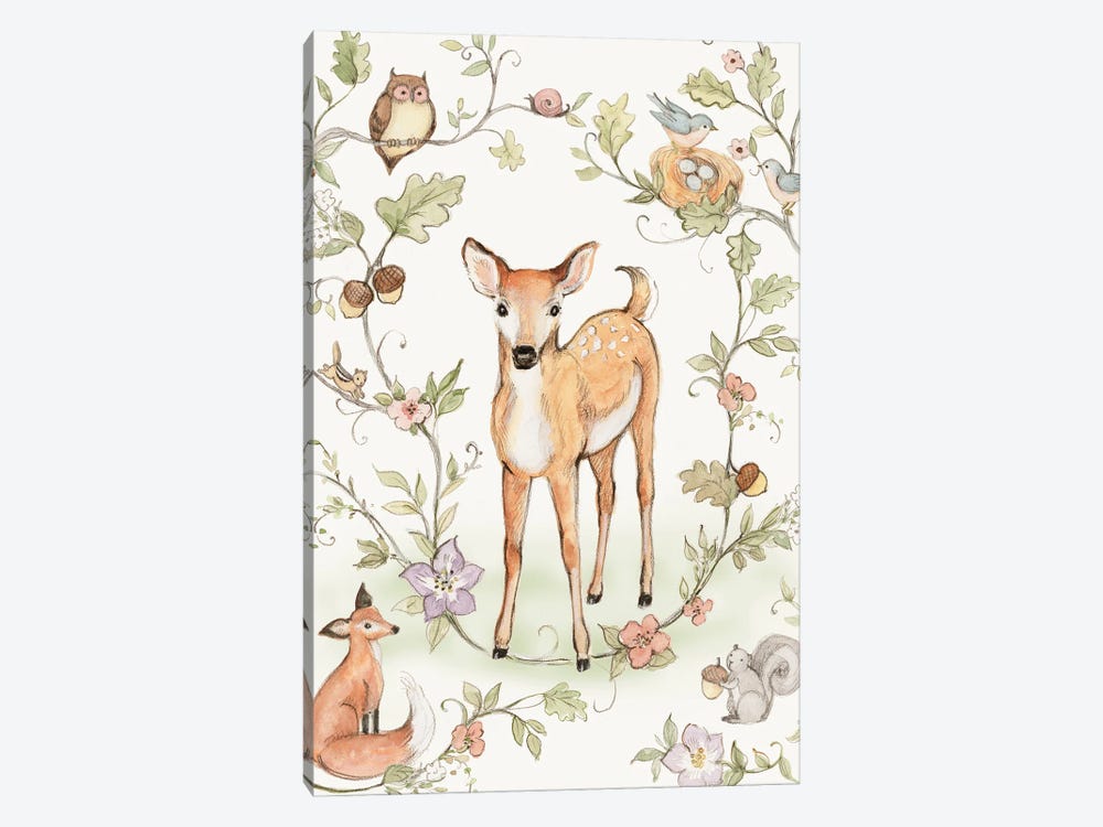 Woodland Deer Panel by Susan Winget 1-piece Art Print