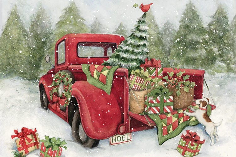 Xmas Truck by Susan Winget canvas print