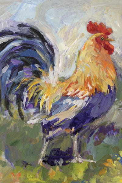 Yellow Rooster by Susan Winget framed wall art