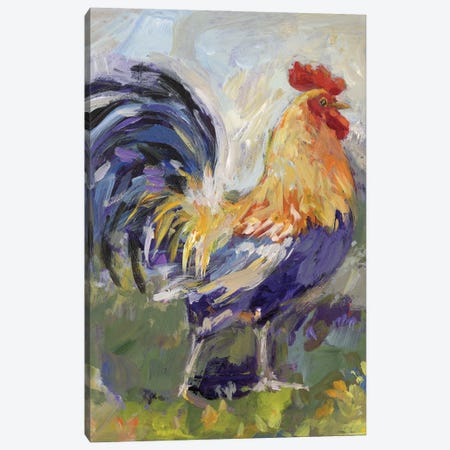 Yellow Rooster Canvas Print #SWG239} by Susan Winget Canvas Art