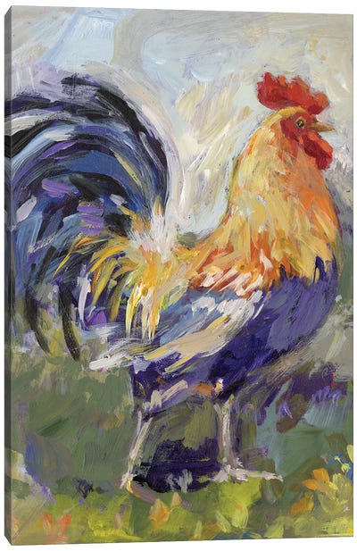 Yellow Rooster Canvas Art Print - Susan Winget