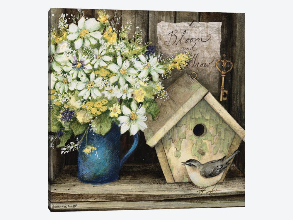 Birdhouse Box by Susan Winget 1-piece Canvas Artwork