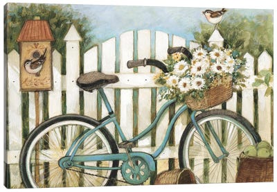 Blue Bicycle Canvas Art Print - Susan Winget
