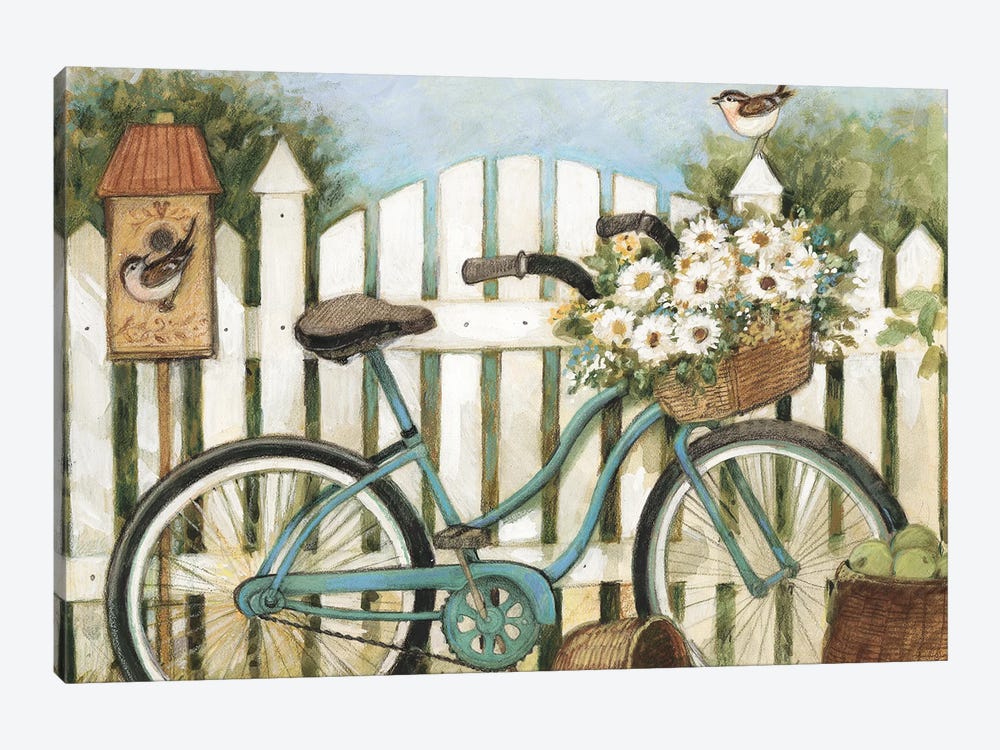 Blue Bicycle by Susan Winget 1-piece Canvas Print