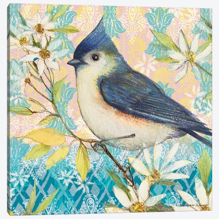 Blue Jay I Canvas Print #SWG34} by Susan Winget Canvas Wall Art