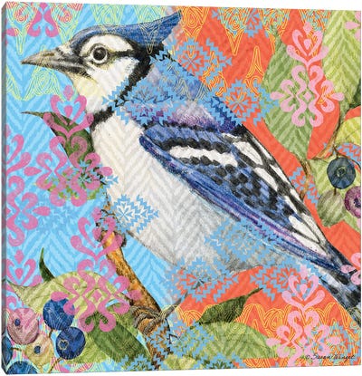 Blue Jay II Canvas Art Print - Susan Winget