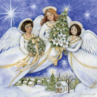 Angel Trio Canvas Artwork by Susan Winget | iCanvas