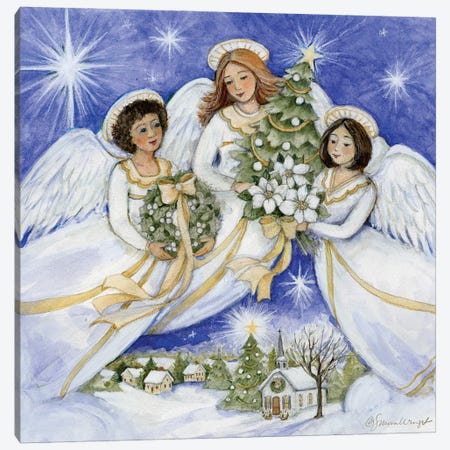Angel Trio Canvas Print #SWG3} by Susan Winget Canvas Artwork