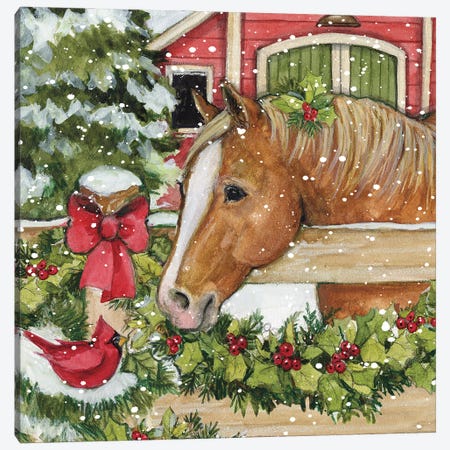 Chestnut Horse Canvas Print #SWG47} by Susan Winget Canvas Art Print