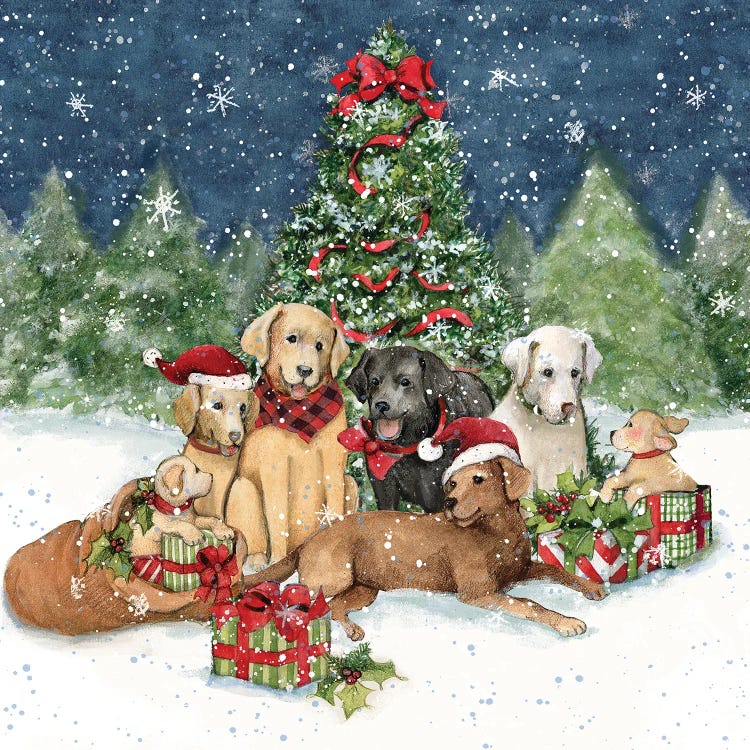 Christmas Dogs by Susan Winget wall art