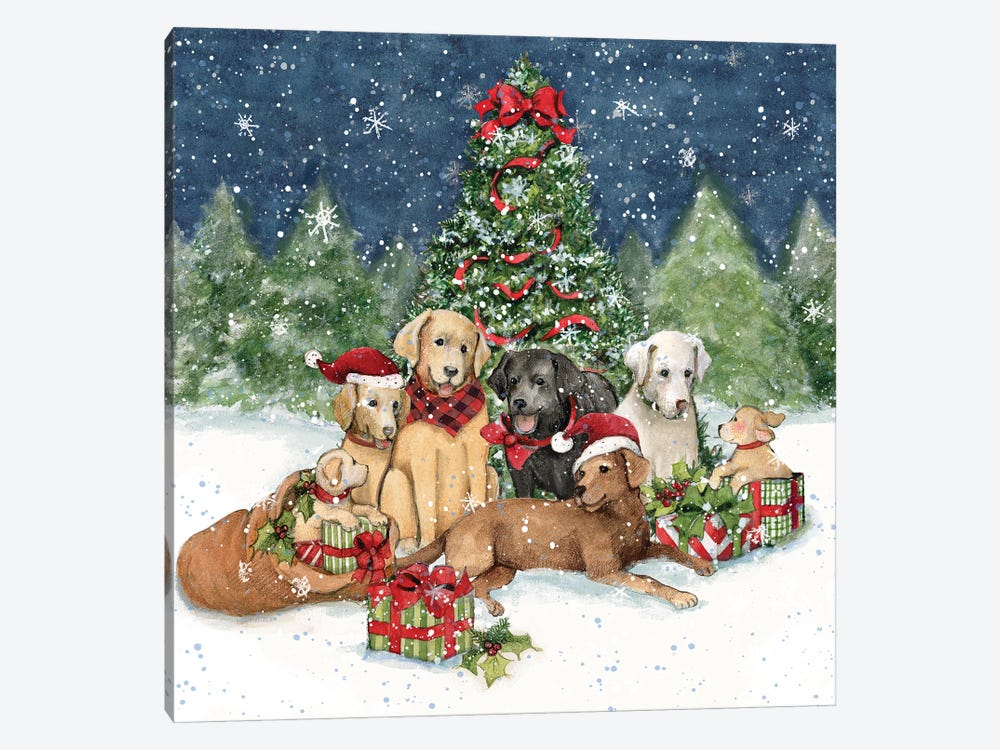 Christmas Dogs by Susan Winget 1-piece Canvas Art