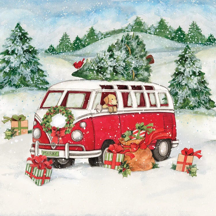 Christmas Van by Susan Winget wall art