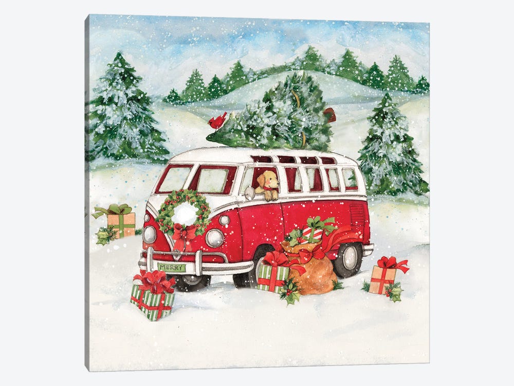 Christmas Van by Susan Winget 1-piece Canvas Print