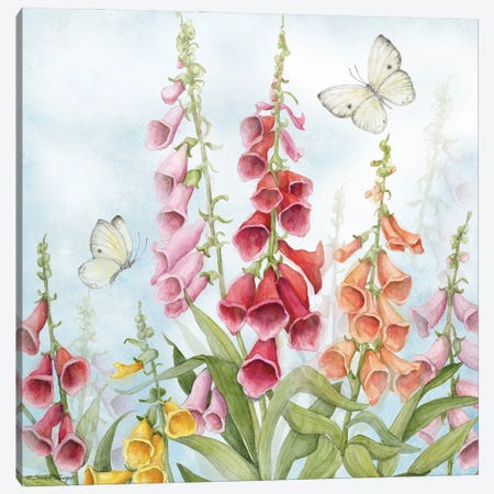 Colorful Fox Gloves No Text Canvas Print #SWG56} by Susan Winget Canvas Art