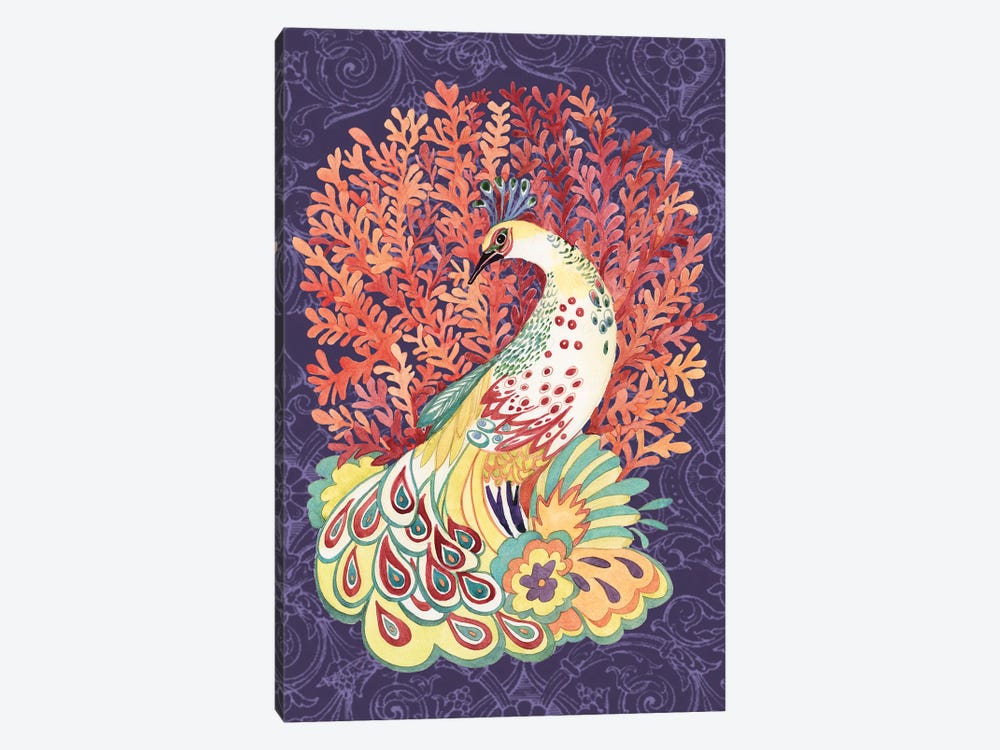 Coral Peacock II by Susan Winget 1-piece Canvas Print