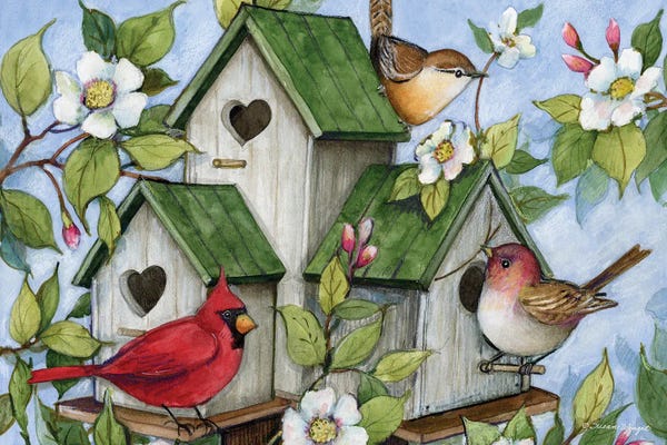Susan Winget: Dog Wood Bird Houses by Susan Winget