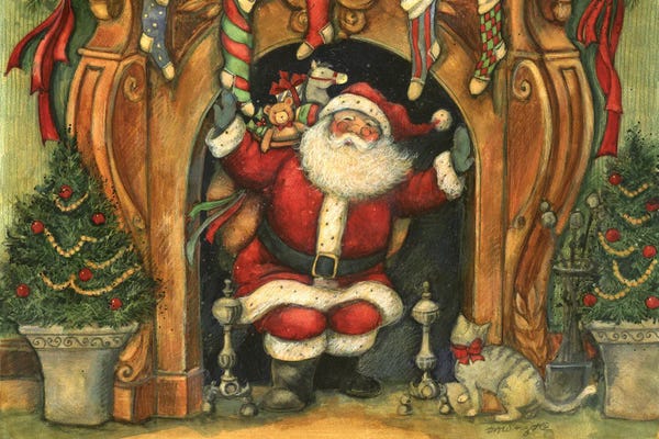 Vintage Christmas: Down The Chimney by Susan Winget