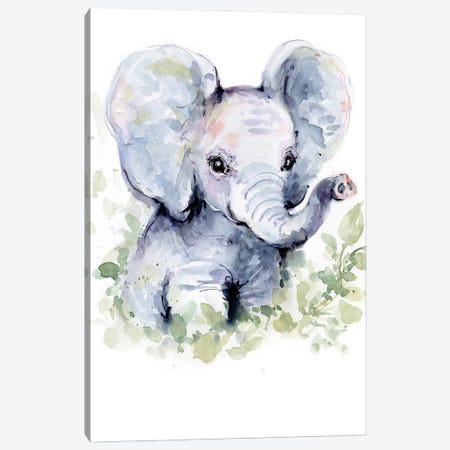 Elephant Canvas Print #SWG78} by Susan Winget Canvas Art Print