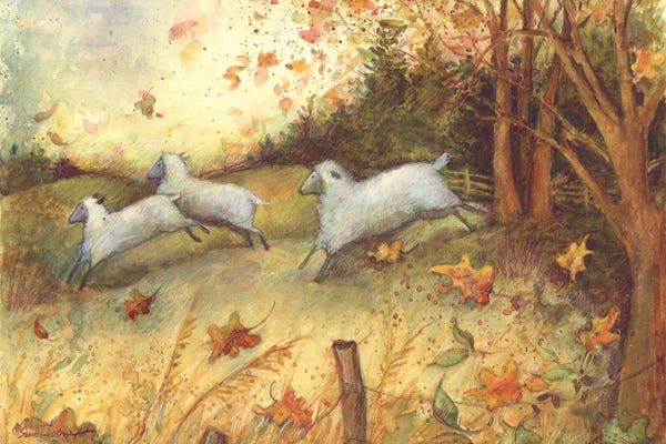 Susan Winget: Fall Sheep by Susan Winget