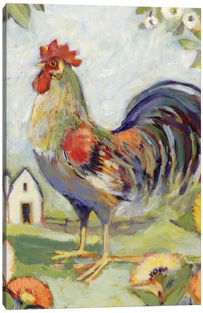Farm House Rooster Canvas Art Print - Susan Winget