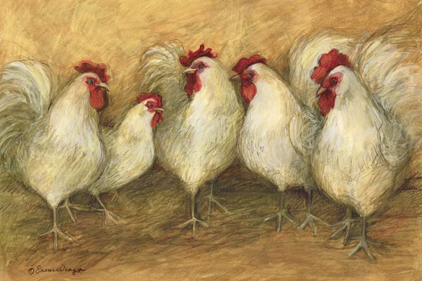 Susan Winget: Five Roosters by Susan Winget