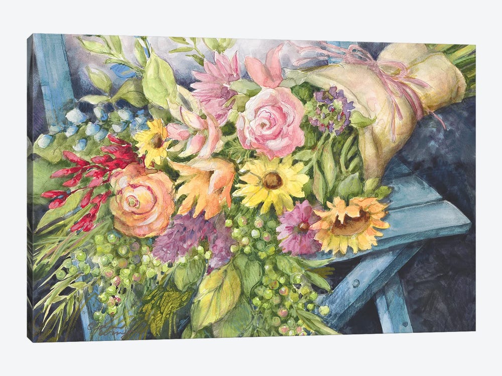 Flower Chair by Susan Winget 1-piece Art Print
