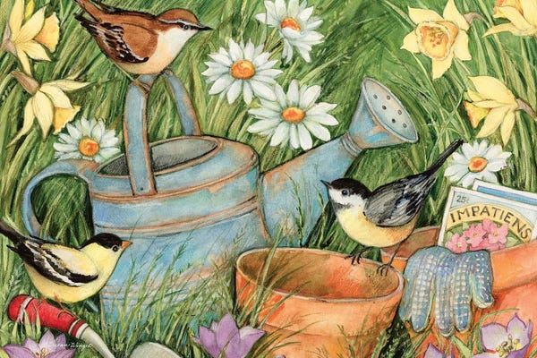 Susan Winget: Flower Garden Pots by Susan Winget