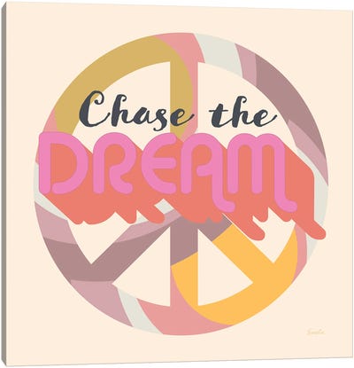 Chase The Dream Canvas Art Print - Peace Sign Art