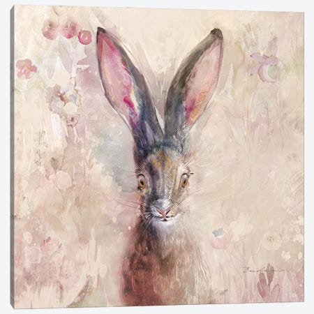 Hare On The Prairie Canvas Print #SWH3} by Evelia Designs Art Print