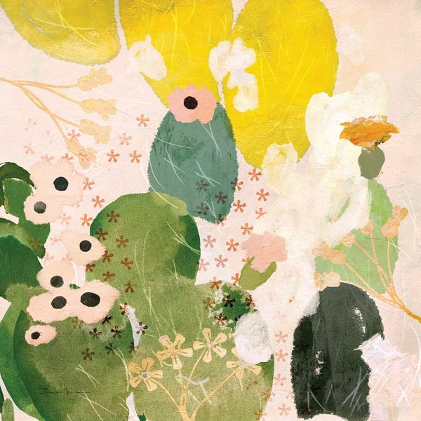 Succulents: Mexican Nopal Cactus II by Evelia Designs