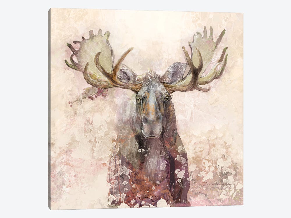 Moose by Evelia Designs 1-piece Canvas Art