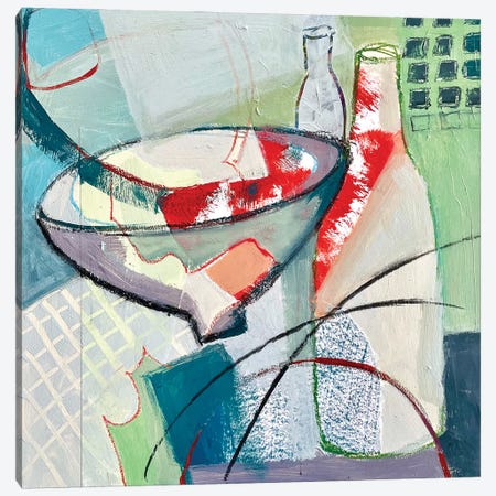 Still Life With Red Wine Canvas Print #SWJ22} by Shani Wray-Jenkins Art Print